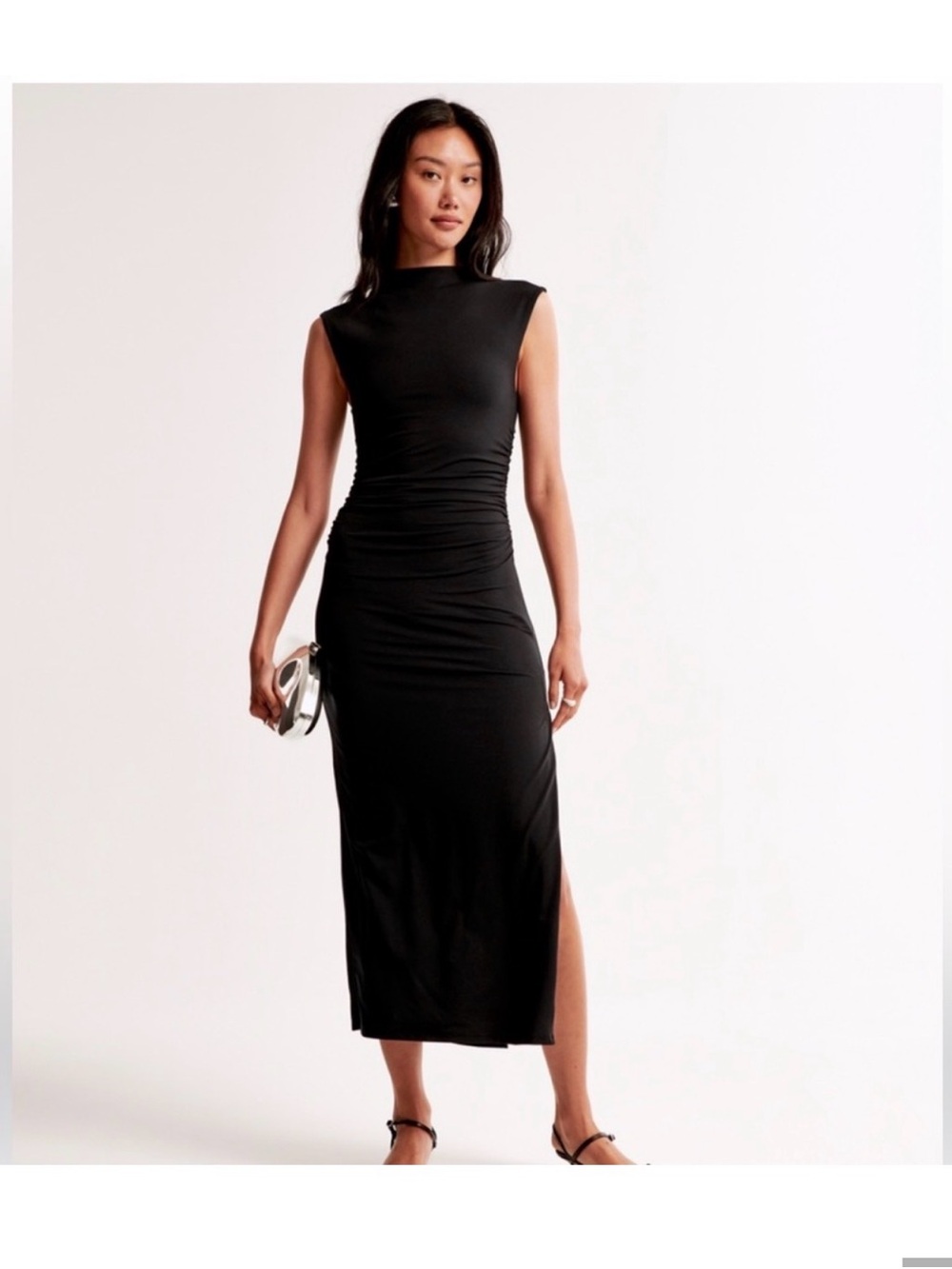 Abercrombie & Fitch Black Sleeveless Maxi Dress